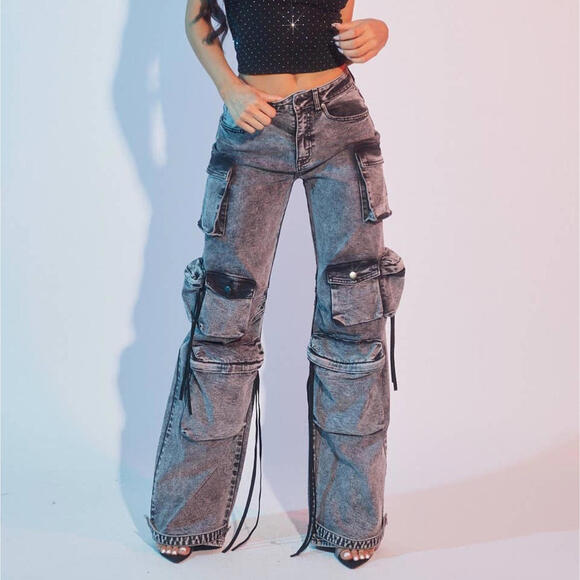 Best Seller Denim Cargo Jeans by WFFS